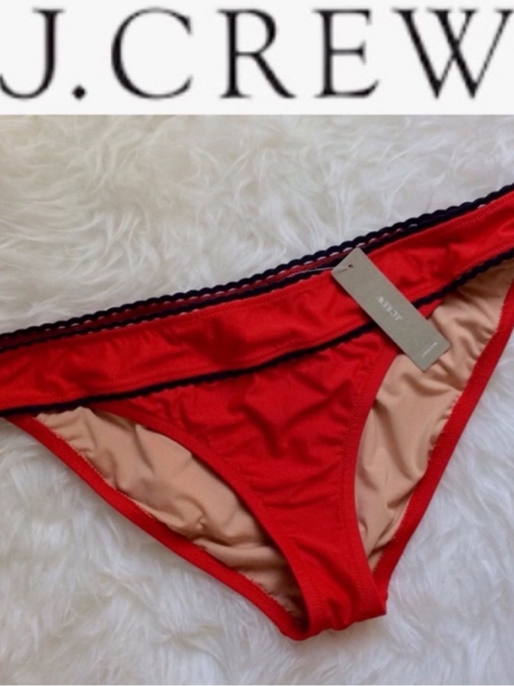 NWT J.Crew Scalloped Hipster Bikini Bottoms